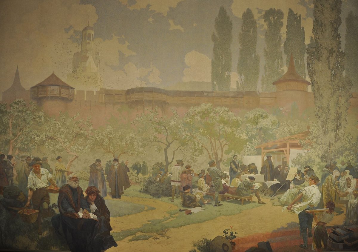 Alphonse Mucha, The Brethren School at Ivancice, 1914