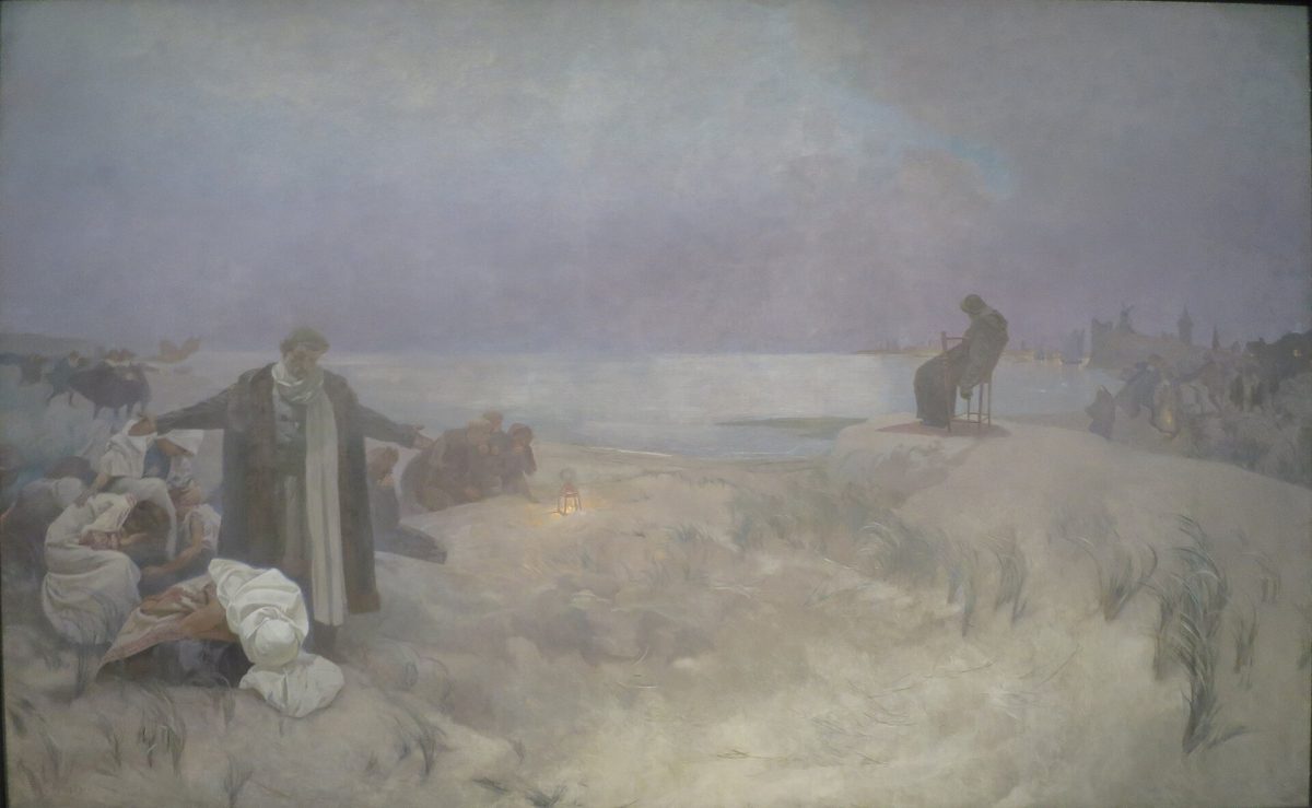 Alphonse Mucha, The Last Days of Jan Amos Comenius, 1918