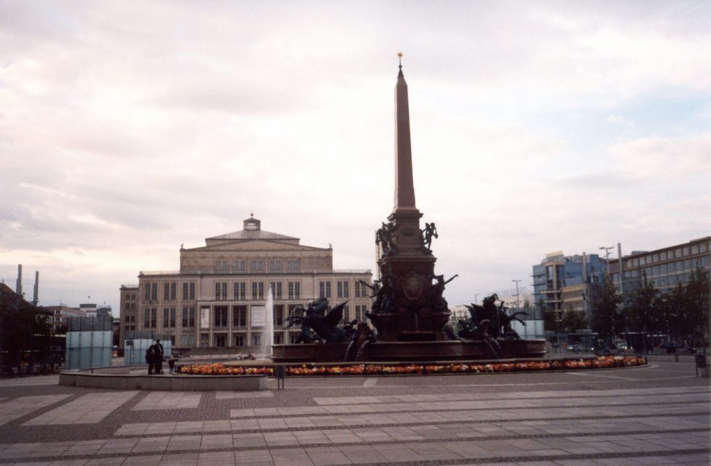 Augustusplatz in Leipzig with the opera house