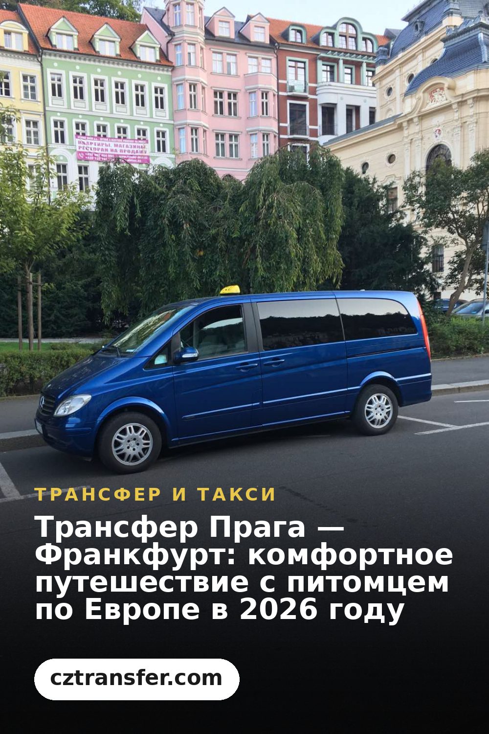Трансфер Прага — Франкфурт: комфортное путешествие с питомцем по Европе в 2026 году