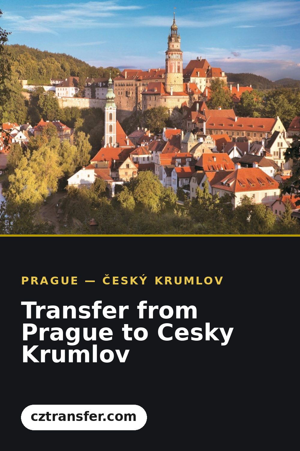 Transfer from Prague to Cesky Krumlov