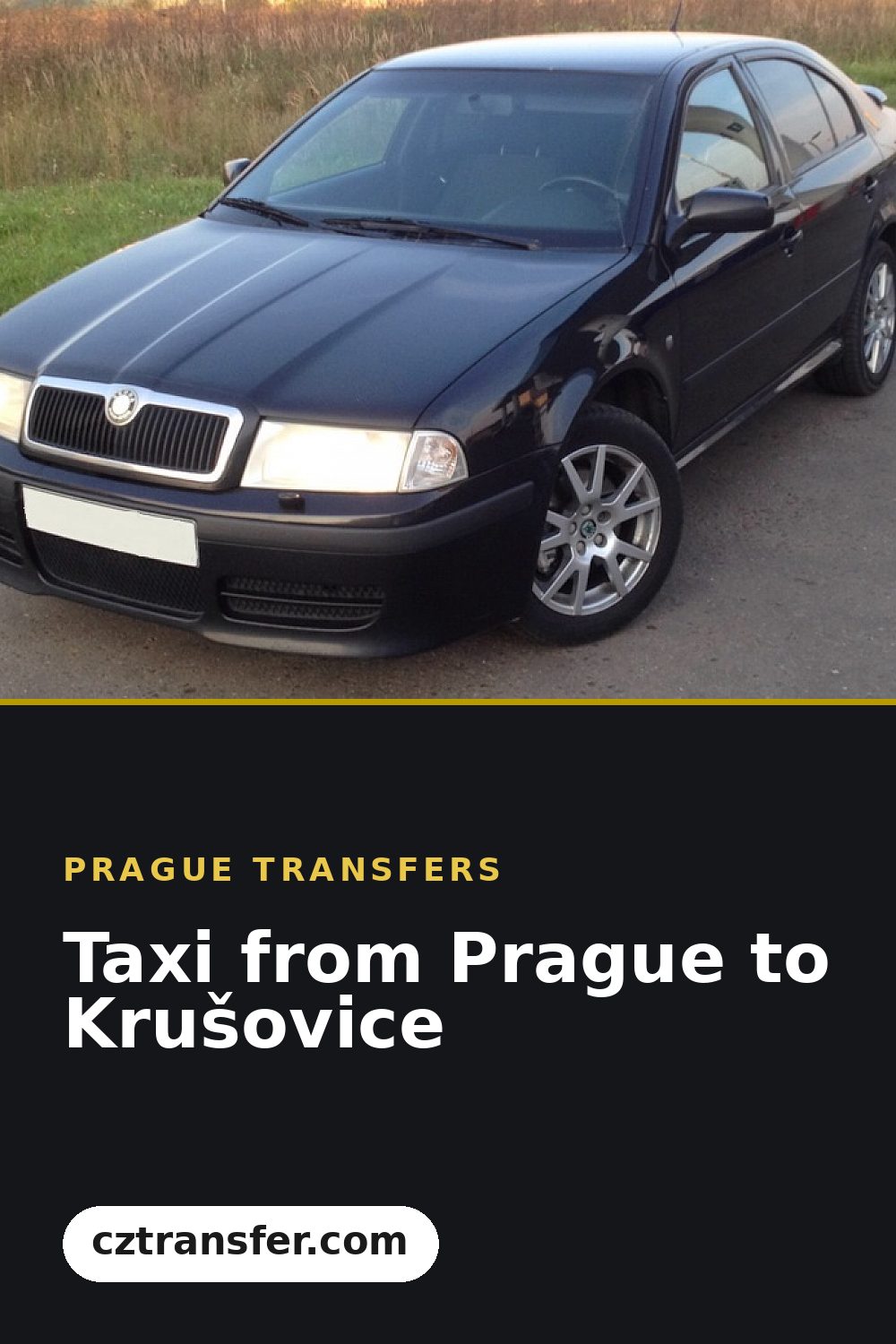 Taxi from Prague to Krušovice