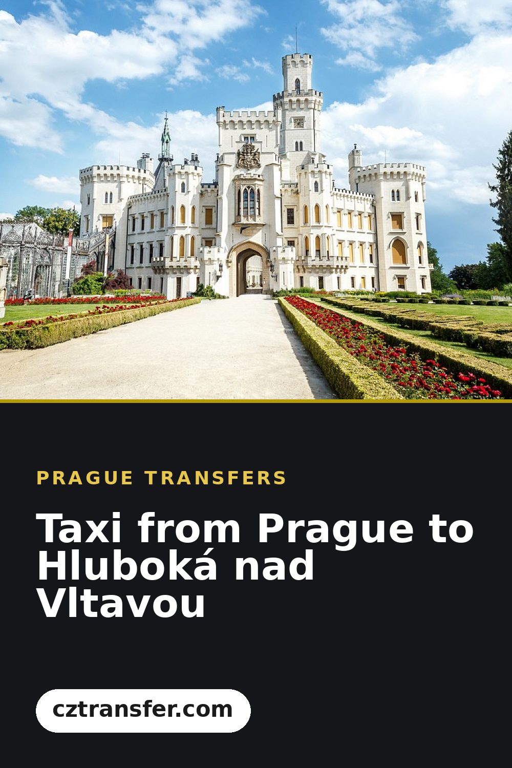Taxi from Prague to Hluboká nad Vltavou