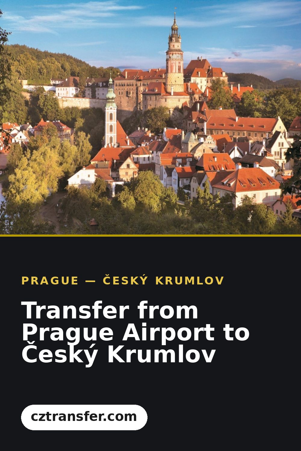 Transfer from Prague Airport to Český Krumlov