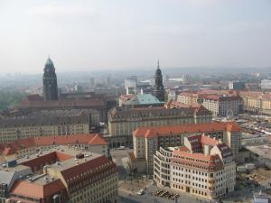 Вид на исторический центр Дрездена